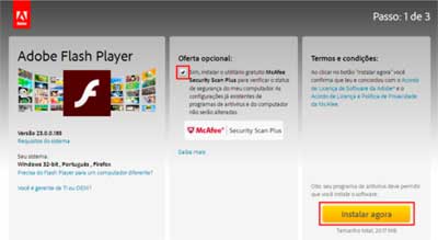 Aprenda como instalar o Adobe Flash Player.