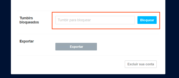 Como bloquear um perfil de usuário no Tumblr