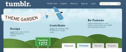 Imagem ilustrativa theme garden - Jardim dos themes Tumblr.