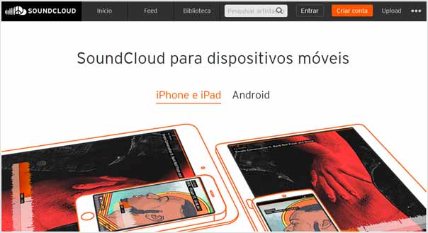SoundCloud para dispositivos móveis
