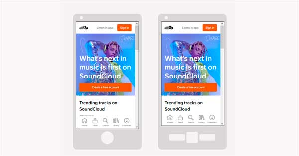 Utilizar o SoundCloud pelo navegador do celular