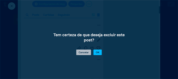 Como apagar posts do Tumblr