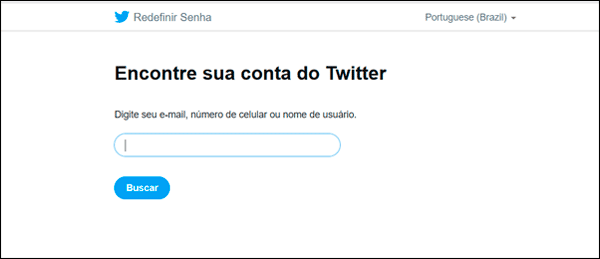 Como recuperar a senha do Twitter