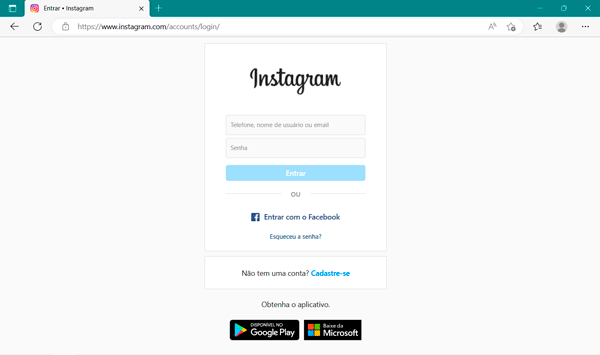 Como entrar no Instagram online e fazer login