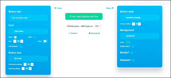 Como criar um botão online