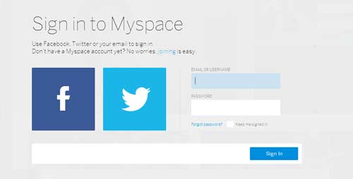 Mudar a senha do Myspace.