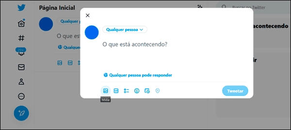 Como publicar fotos no Twitter