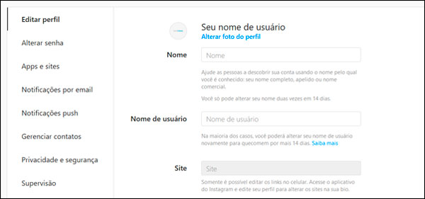 Como mudar nome de perfil e usuário no Instagram