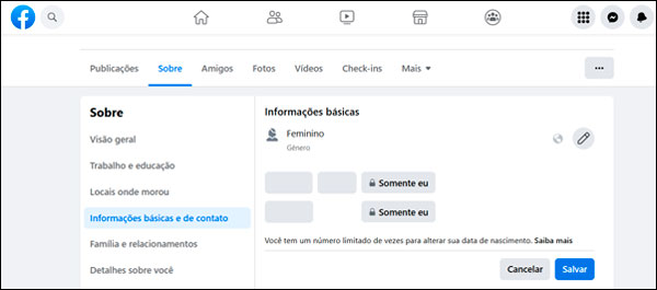 Como ocultar data de nascimento no Facebook