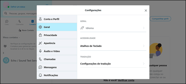 Como mudar o idioma do Skype