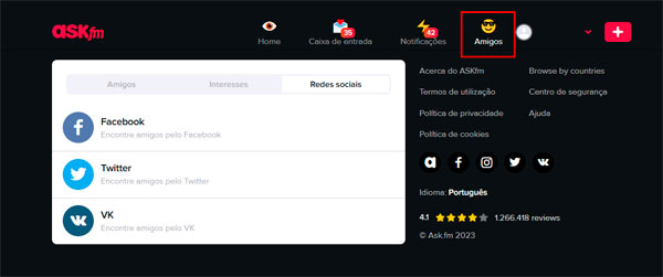 Como seguir alguém no Ask.fm