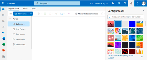 Como alterar o esquema de cores do Outlook.com