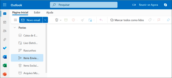 Como salvar ou excluir mensagens enviadas no Outlook.com
