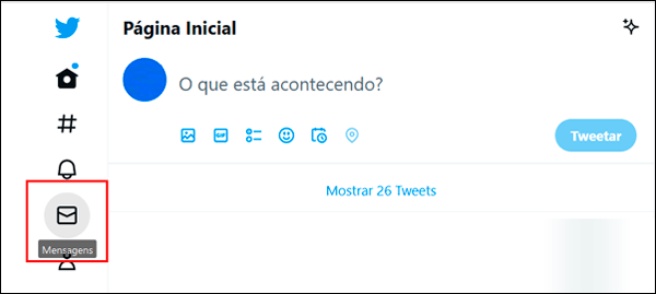 Enviar uma Mensagem Direta no Twitter