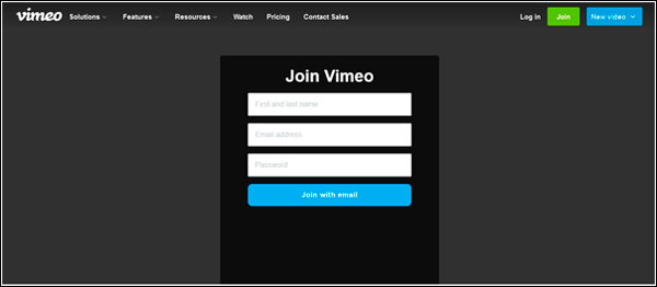 Como criar uma conta no Vimeo