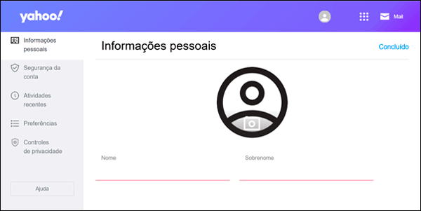 Como mudar nome no Yahoo