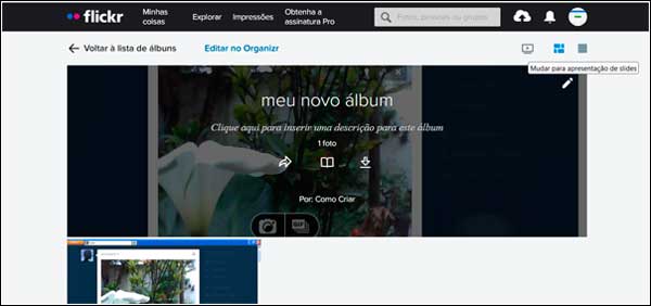 Como criar um slideshow no Flickr