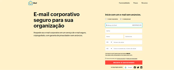 Como criar uma conta gratuita no Zoho Mail