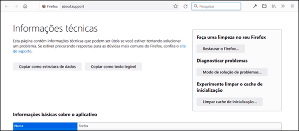 Como restaurar as configurações do Firefox