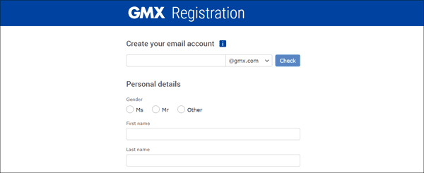 Aprenda como criar uma conta de email GMX