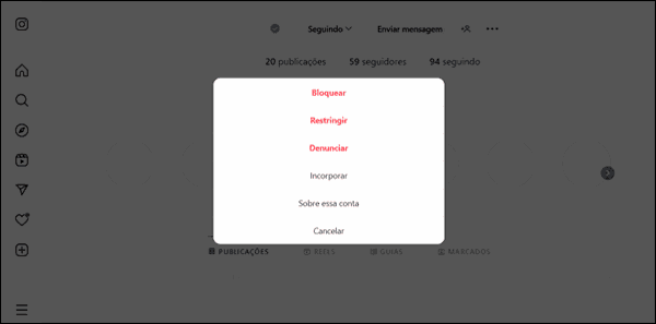 Como bloquear ou desbloquear alguém no Instagram