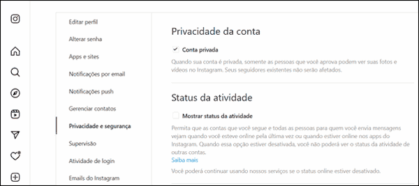 Como deixar o perfil do Instagram privado ou público