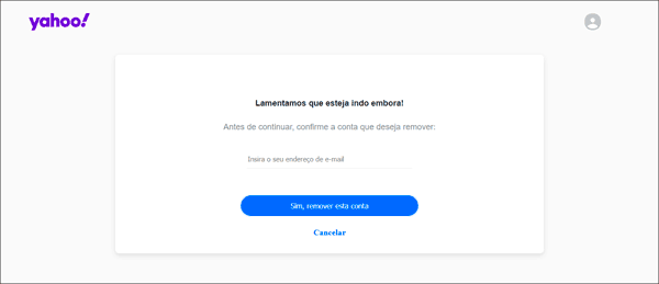 Como excluir a conta do Yahoo! Mail