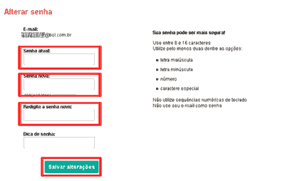 Como Trocar a senha do Bol Mail 