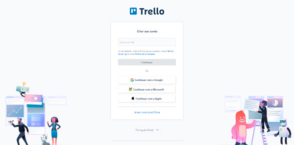 Como criar uma conta no Trello