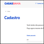 Aprenda como criar uma conta nas Casas Bahia