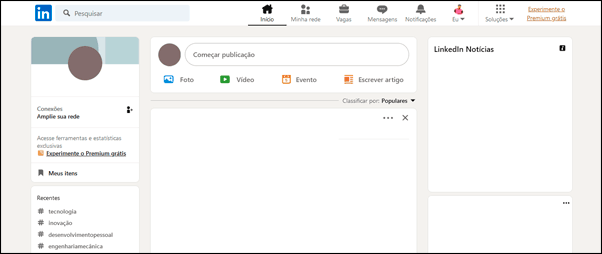 Como publicar conteúdos no LinkedIn