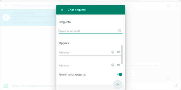 Como criar uma enquete no WhatsApp