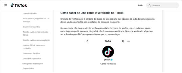 Como ser verificado no TikTok