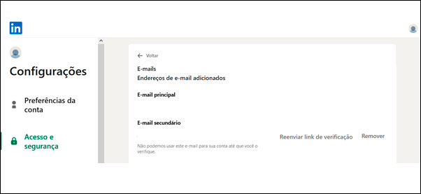 Como confirmar o email no LinkedIn