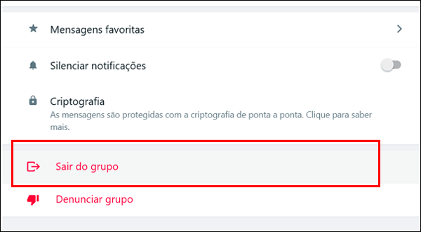Como sair de um grupo WhatsApp de forma silenciosa