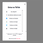 Imagem inicial da página de login do TikTok